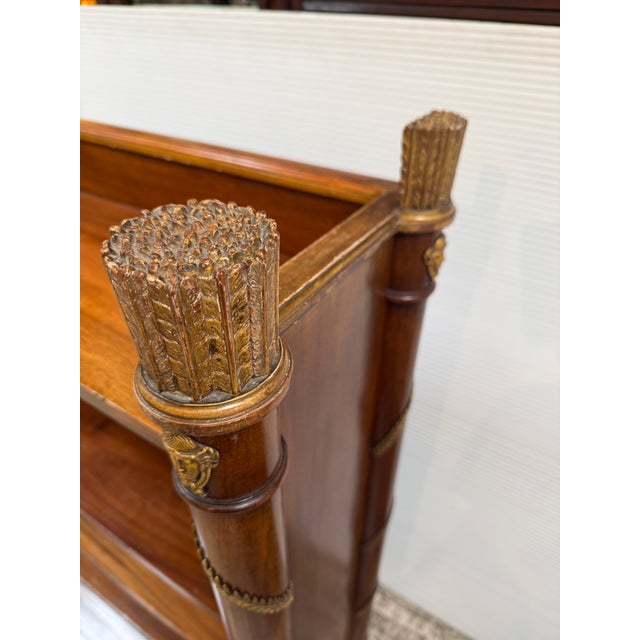 Early 20th Century French Louis XVI Style Bookshelf With Locking Shelf, Antique For Sale - Image 5 of 12