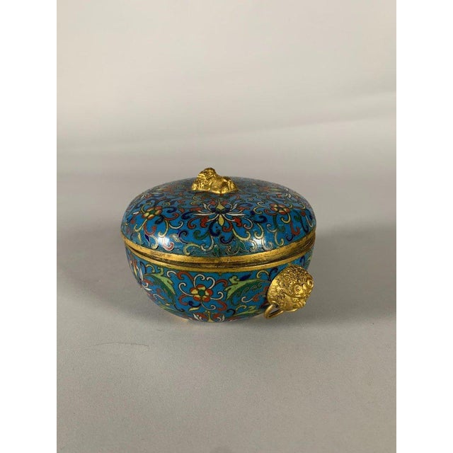 Asian Cloisonné Bronze Box, China, Jiaqing Period, 19th Century For Sale - Image 3 of 12