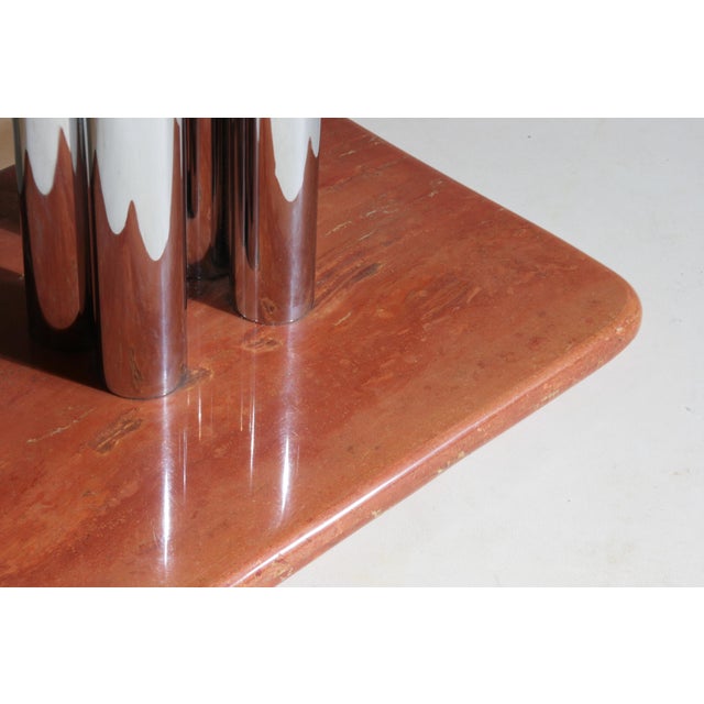 Italian Chrome and Smoked Glass Table from Guido Faleschini, 1970s For Sale - Image 17 of 18