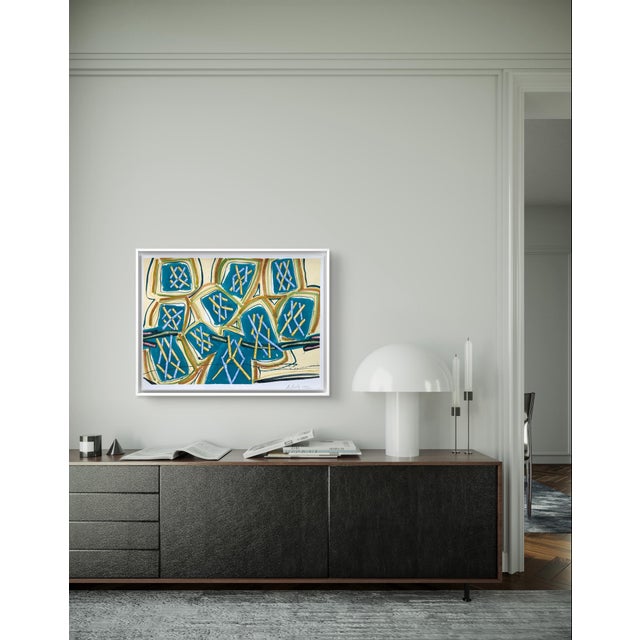 Barbara Beck 1992 Abstract Painting on Paper - Signed/Dated/Unframed For Sale - Image 4 of 5