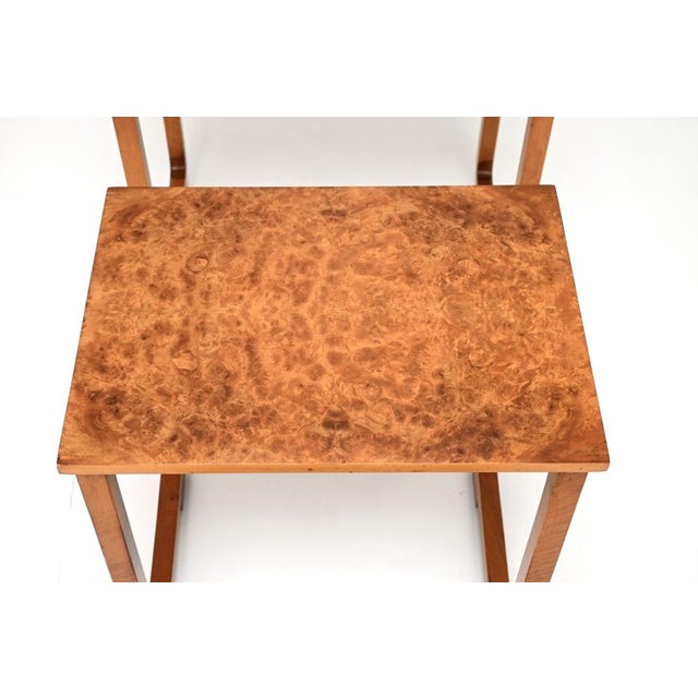 Art Deco Burr Walnut Nesting Tables, 1930, Set of 4 For Sale - Image 9 of 13