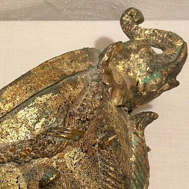 Gold Late 20th Century Hollywood Regency Elephant Sconces Styled After Gampel-Stoll - A Pair For Sale - Image 8 of 12