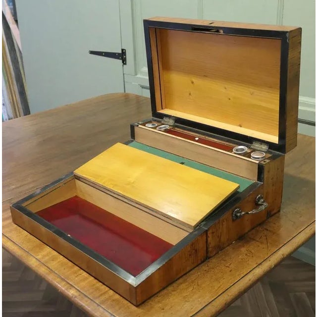 Late 18th Century Antique Satinwood Traveling Lap Desk, 1790 For Sale - Image 5 of 9