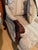 Gold Bassett French Provincial Style Bergère Armchair W Formal Brocade or Damask Upholstery W Coordinating Decorative Envelope Pillow. For Sale - Image 8 of 10