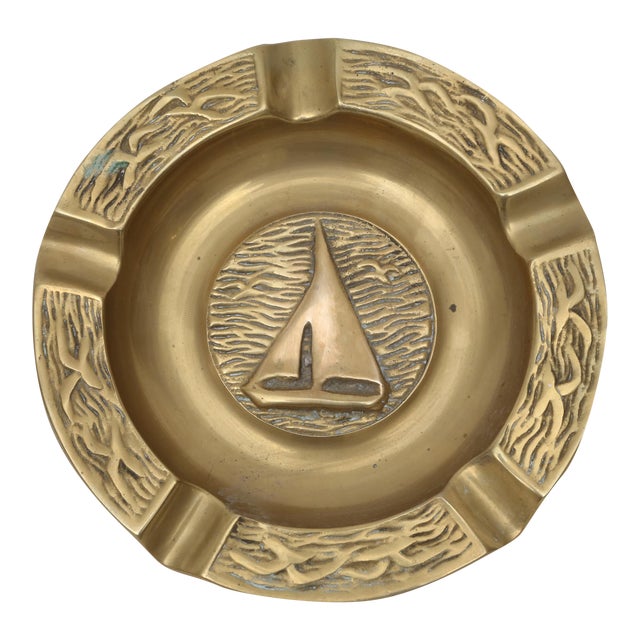 Vintage Brass Sail Boat Ashtray Chairish