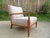 Wood New Upholstery ~ t.h. Robsjohn-Gibbings Lounge Chair & Ottoman ~ Mid Century Modern For Sale - Image 7 of 17