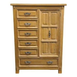 Link Taylor Solid Pine Taos Collection Southwestern Spanish Revival 43" Door Chest 716-309 For Sale