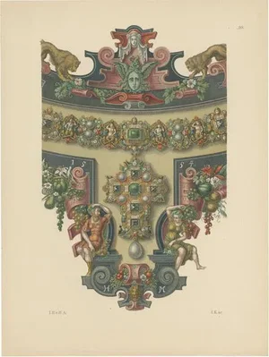 Hefner-Alteneck, Necklace with Decorative Elements, 1890, Paper