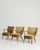 Wood Set Of Three Mid Century Modern Upholstered Armchairs For Sale - Image 7 of 12