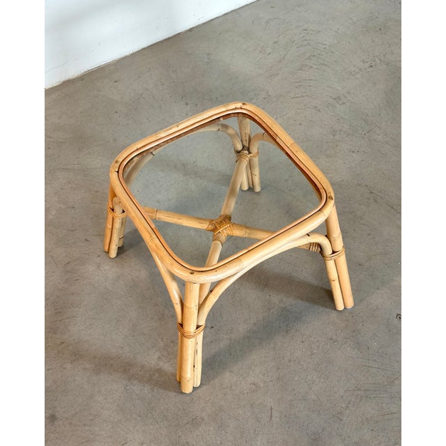 Mid-Century Modern Vintage Bamboo Coffee Table, 1970s For Sale - Image 3 of 7