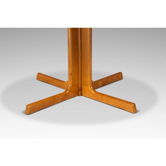 Wood Mid-Century Danish Modern Petite Pedestal Coffee Table in White Oak by Dyrlund, Denmark, C. 1960s For Sale - Image 7 of 18