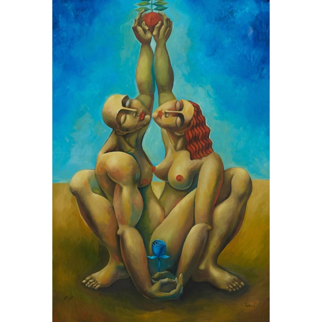 When I first saw this stunning work by Yuri Yuroz, I assumed it was an original oil painting, as he doesn't just embellish...