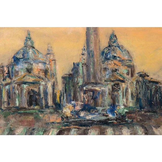 Oil on canvas realized by Pino Romanò (1934) in 1990s. Hand signed. Titled on rear. Very good condition. This piece is...