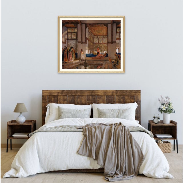 Atelier Aria Lumae John Frederick Lewis the Reception Cairo Egypt Grand Salon Scale Fine Art Gallery Board Print 40 X 32 For Sale - Image 18 of 18
