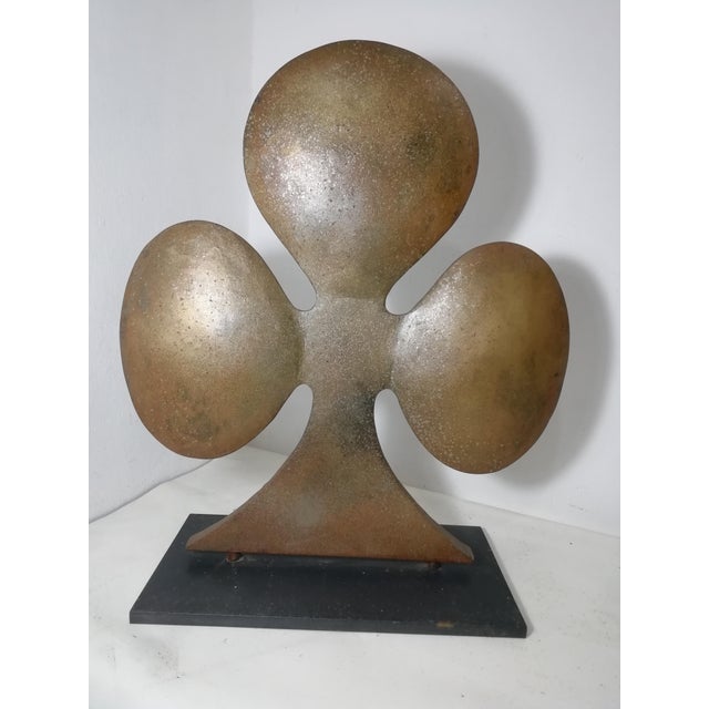 Decorative Flower in Welded Metal, Italy, 1960s For Sale - Image 6 of 6