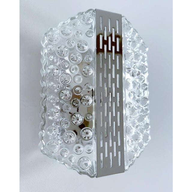 Vintage Bubble Glass and Chrome Sconces, 1970s, Set of 2 For Sale - Image 13 of 15