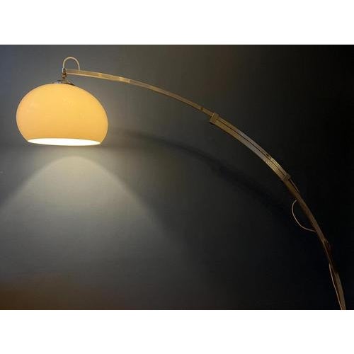 Vintage Space Age Arc Floor Lamp in the style of Guzzini For Sale - Image 3 of 13