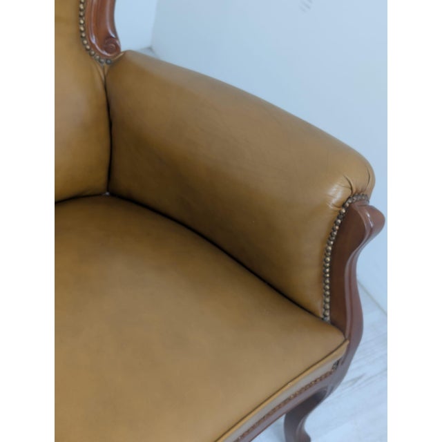 Chippendale Leather Two-Seater Sofa, 1960s For Sale - Image 15 of 17