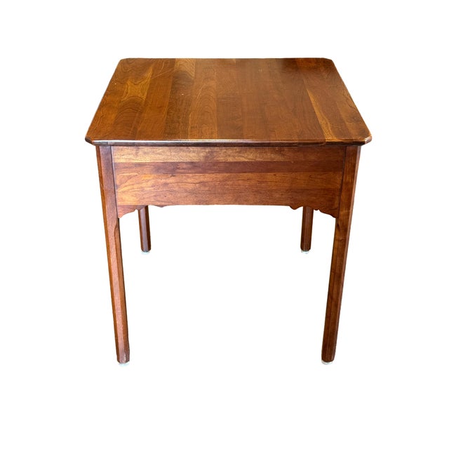 Pair of Vintage Lexington Bob Timberlake Solid Cherry Two-Drawer End Tables / Side Tables - 26"w X 17"d X 25"h For Sale - Image 14 of 18
