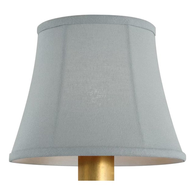 Visual Comfort Signature 6" Blue Linen Bell Empire Shade For Sale
