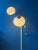 One of Dijkstra's most famous models, this classy mushroom floor lamp with its turnable swing arms. The beige acrylic...