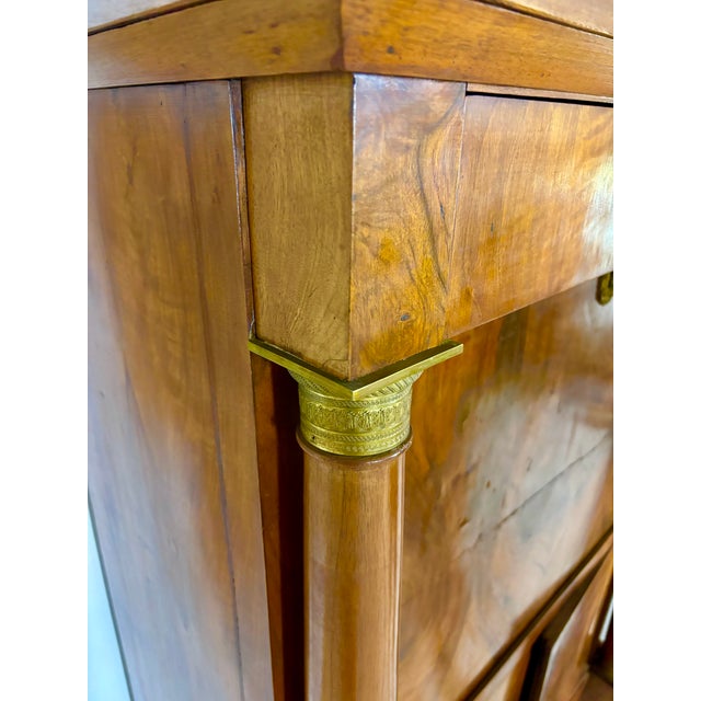Large French Empire Walnut Secretaire, 1920 For Sale - Image 17 of 18