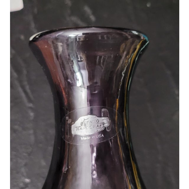 Rare Blenko Butterfly Vase 2006 For Sale - Image 13 of 17