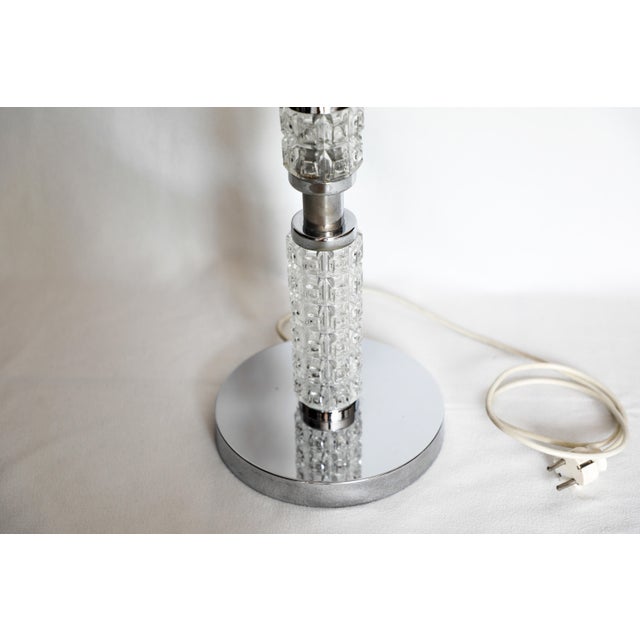 Vintage Chrome and Glass Floor Lamp attributed to Richard Essig, 1970s For Sale - Image 10 of 11