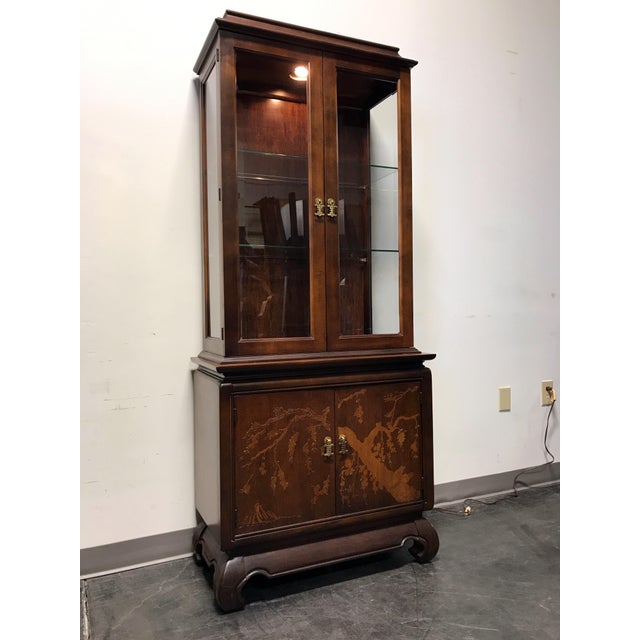 Broyhill Asian Style Chinoiserie Curio Cabinet Chairish
