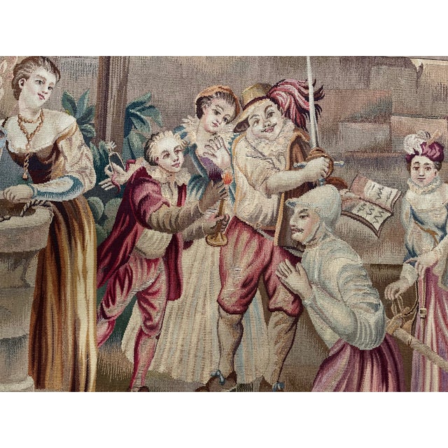 Traditional 19th-Century French Wool & Silk Tapestry For Sale - Image 3 of 11