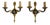 Empire Double-Light Bronze Arrow Wall Sconces, 1950s, Set of 2 For Sale