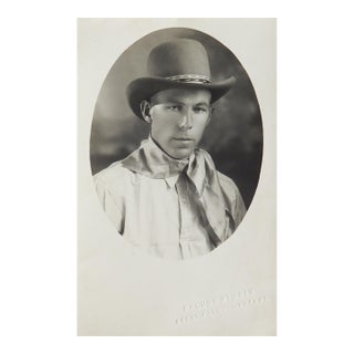 Early 20th Century Photograph Montana Cowboy Great Falls Montana For Sale