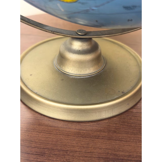 Vintage, Mid-Century Modern Scholastic World Globe by the George F. Cram Co., Inc. For Sale - Image 11 of 13