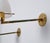 Italian Brass, Green Metal and Opaline Glass Wall Sconces, 1950s, Set of 2 For Sale - Image 13 of 14