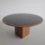 Large round table with black inlay, solid wooden edges with walnut inlays. These edges became iconic for this series of...