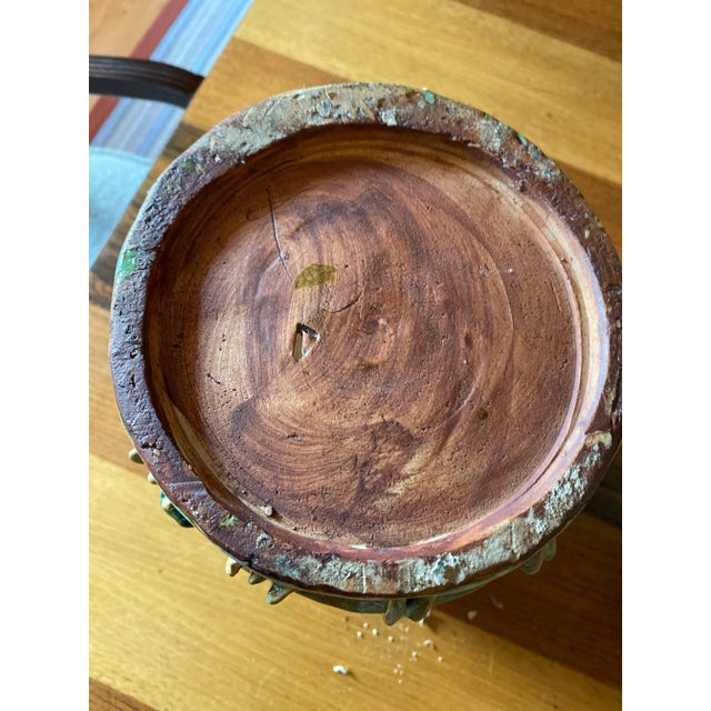 Vintage 1960s Japanese Earthenware Vases in the Shape of Bamboo For Sale - Image 10 of 13