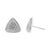 Contemporary .925 Sterling Silver Diamond-Accented Trillion Shaped 4-Stone Halo-Style Stud Earrings (H-I Color, I2-I3 Clarity) For Sale - Image 3 of 6
