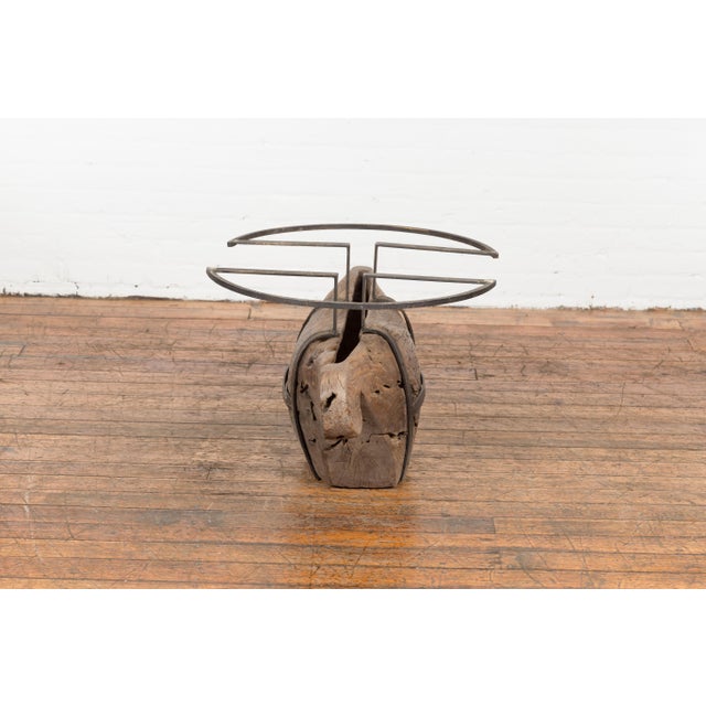 Antique Rustic Wooden Coffee Table Base For Sale - Image 12 of 12
