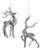 Glass Deer Ornaments (Set of 6) For Sale