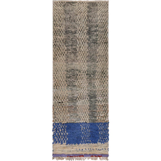 Doris Leslie Blau Vintage Moroccan Wool Runner For Sale