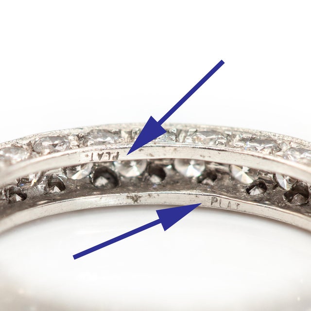 Platinum Platinum Diamond Eternity Band, Size 6 For Sale - Image 8 of 11
