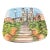 Vietri Hand Painted Square Platter of the Spanish Steps in Rome Italy For Sale