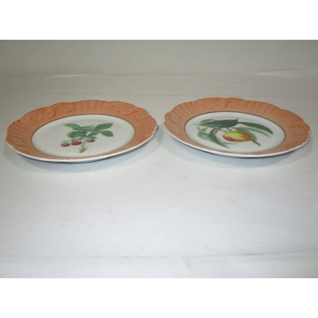 1990s Mottahedeh Summer Fruit Salid Plates, Pair For Sale - Image 5 of 6