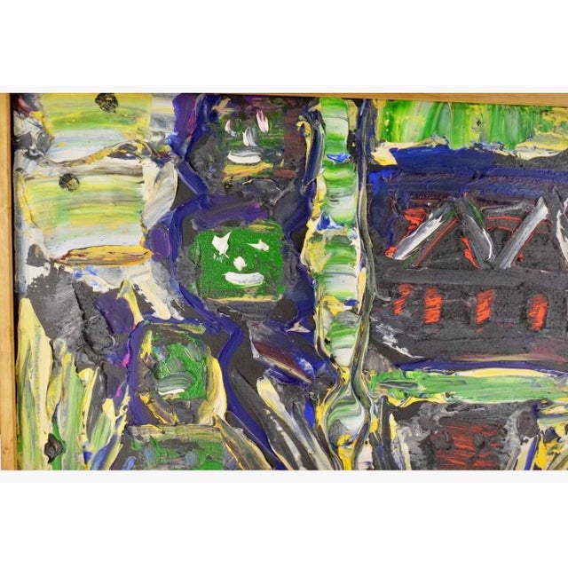 Jay Milder, Vibrant Abstract Rhino Horn Jay Milder Figurative Expressionist Art Oil Painting For Sale - Image 11 of 14