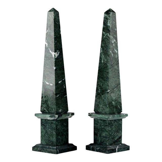 Decorative Italian Obelisks, Set of 2 For Sale