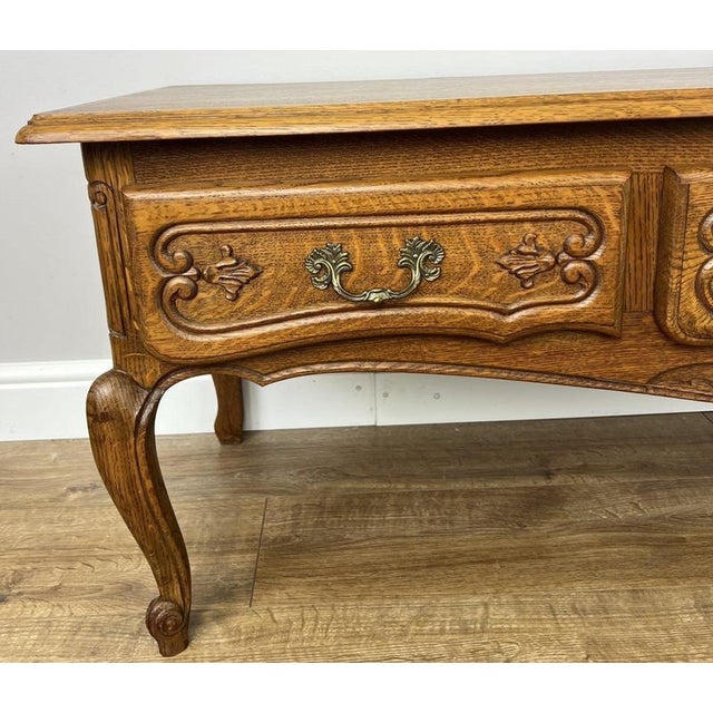 Enhance your living space with this Vintage French Louis TV Stand Cabinet , beautifully crafted from oak and featuring...