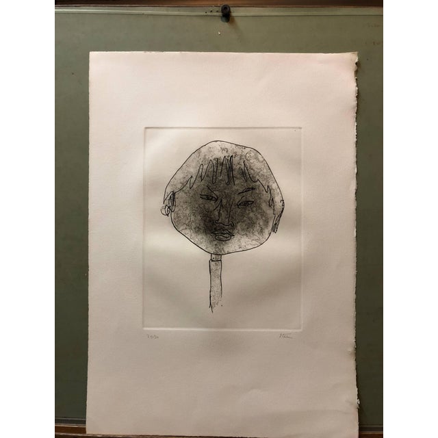 Modern Bernard Stern, Untitled Aquatint Etching (Portrait) Signed Bernard Stern ed.30 For Sale - Image 3 of 5