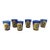 Mid-Century Murano Cobalt Blue Tre Fuochi Shot/Cordial Glasses, Set of 6 For Sale