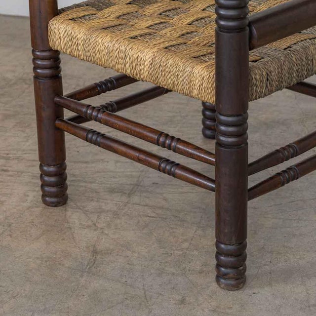 1940s Oak and Woven Lounge Chair by Charles Dudouyt For Sale - Image 13 of 14