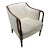 Antique Club Chair With Cream Boucle Upholstery For Sale